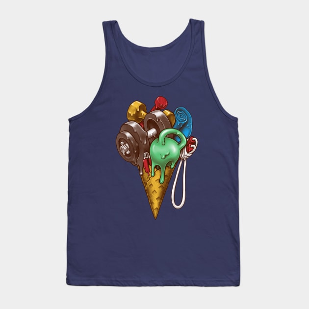 Ice Cream Workout Tank Top by c0y0te7